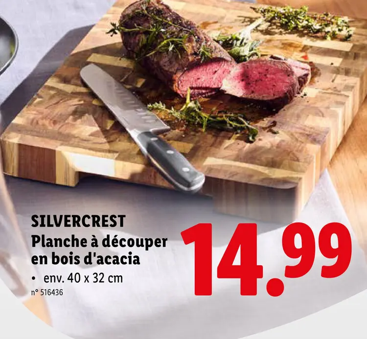 Offre: Planche à découper en bois d'acacia