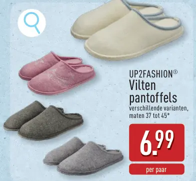 Promotie: Vilten pantoffels