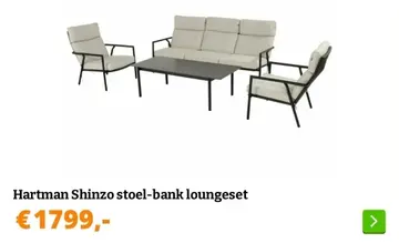 Aanbieding: Hartman Shinzo stoel-bank loungeset