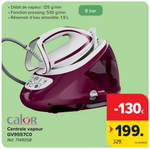 Offre: Centrale vapeur GV9557CO