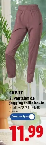 Offre: Pantalon de jogging taille haute