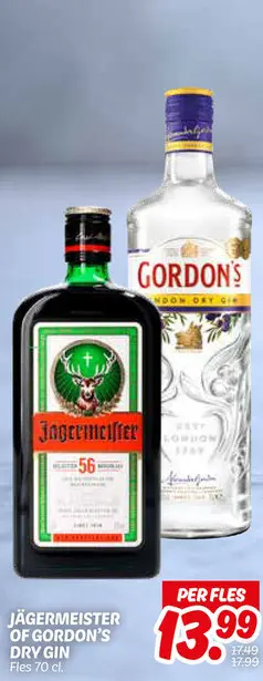 Aanbieding: Jägermeister of Gordon's Dry Gin