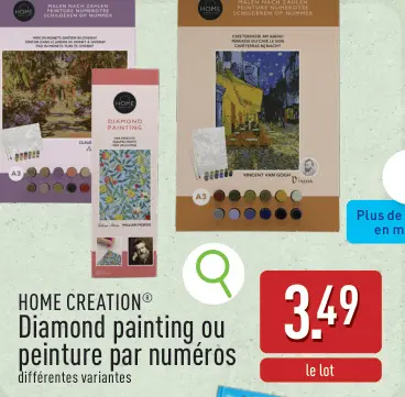 Offre: Diamond painting ou peinture par numéros