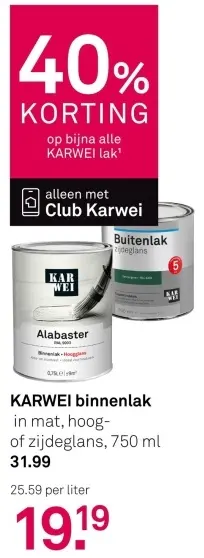 Aanbieding: binnenlak