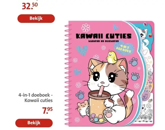 Aanbieding: 4-in-1 doeboek - Kawaii cuties