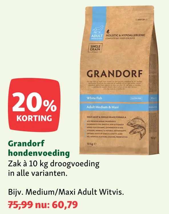 Aanbieding: Grandorf hondenvoeding