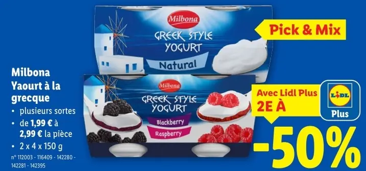 Offre: Yaourt à la grecque