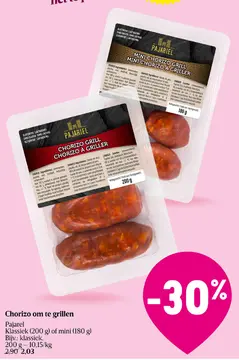 Aanbieding: Chorizo om te grillen