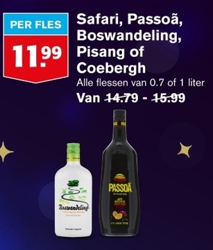 Aanbieding: Safari, Passoã, Boswandeling, Pisang of Coebergh