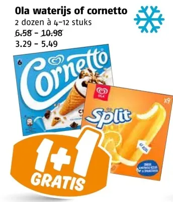 Aanbieding: Waterijs of cornetto