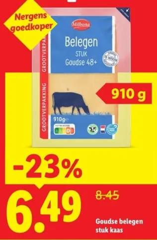 Aanbieding: Goudse belegen stuk kaas