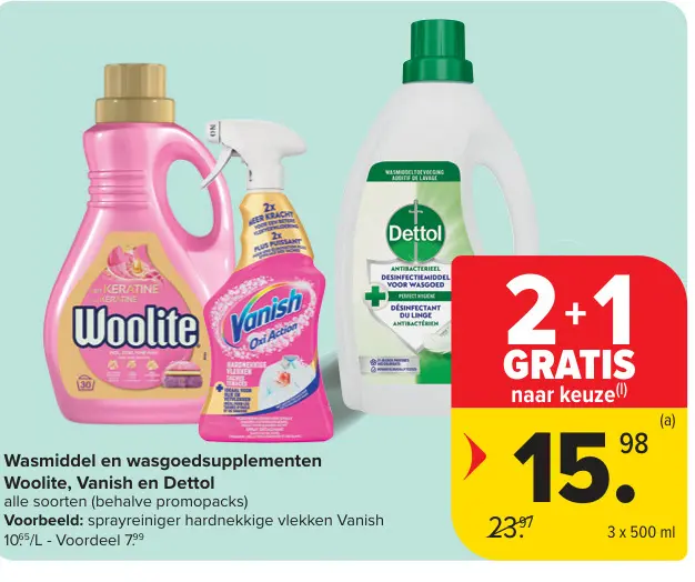 Promotie: Wasmiddel en wasgoedsupplementen