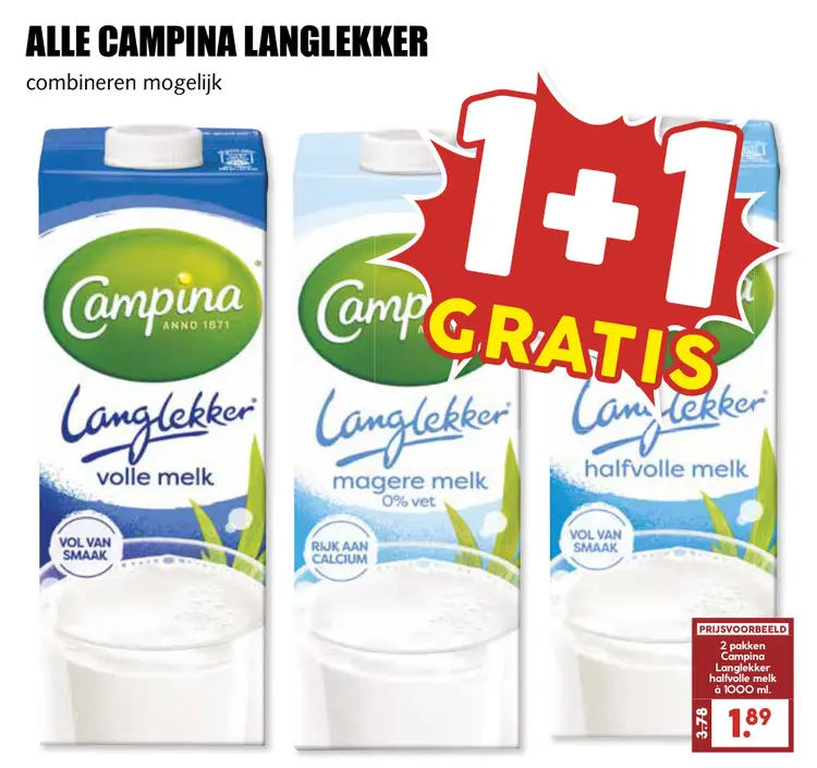 Aanbieding: Alle Campina Langlekker