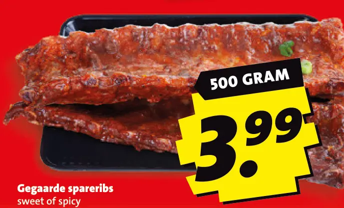Aanbieding: Gegaarde spareribs