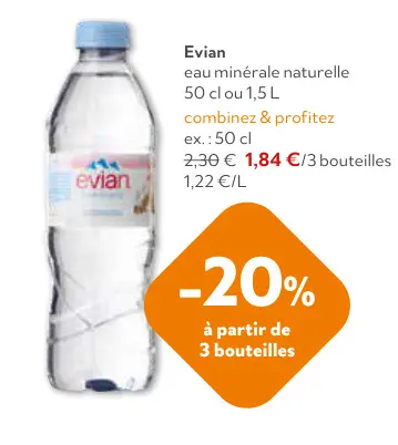 Offre: Eau minérale naturelle