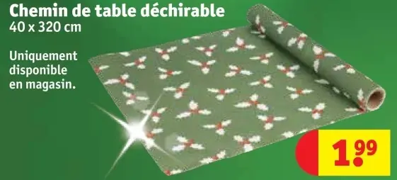 Offre: Chemin de table déchirable