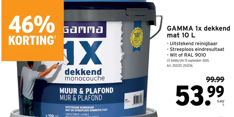 Promotie: 1x dekkend mat