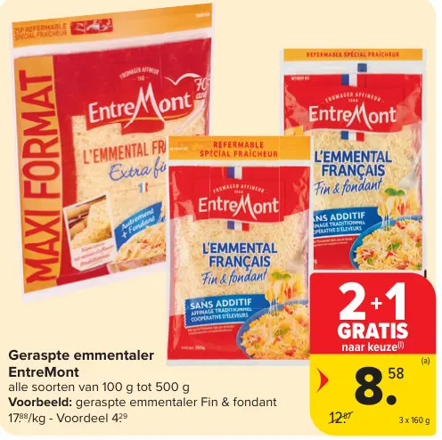 Promotie: Geraspte emmentaler