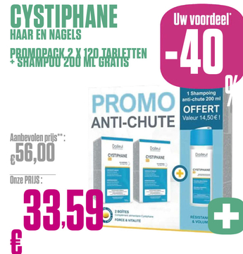 Aanbieding: CYSTIPHANE HAAR EN NAGELS PROMOPACK TABLETTEN