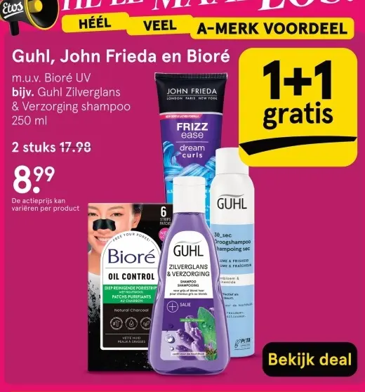 Aanbieding: Guhl, John Frieda en Bioré