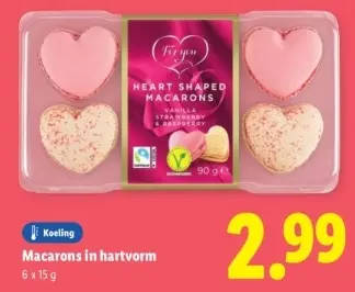 Aanbieding: Macarons in hartvorm