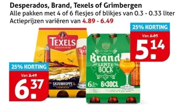 Aanbieding: Desperados, Brand, Texels of Grimbergen