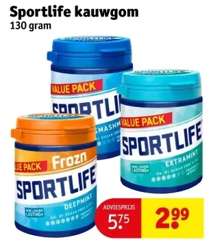 Aanbieding: Sportlife kauwgom