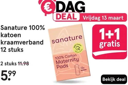 Aanbieding: 100% katoen kraamverband