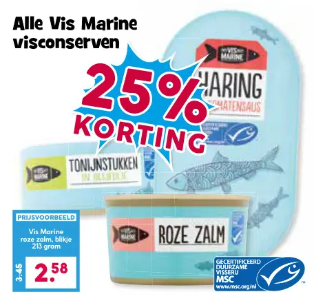 Aanbieding: Vis Marine roze zalm