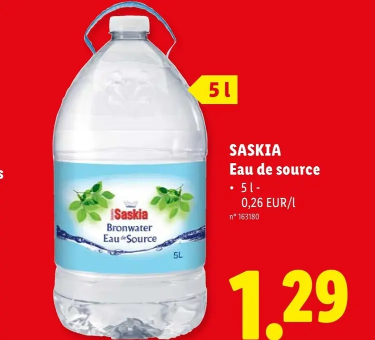 Offre: Eau de source