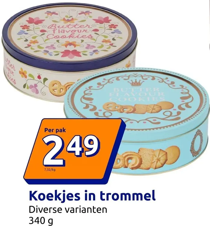 Aanbieding: Koekjes in trommel