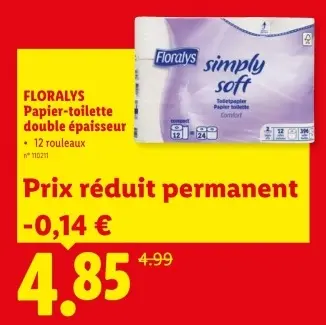 Offre: Papier-toilette double épaisseur