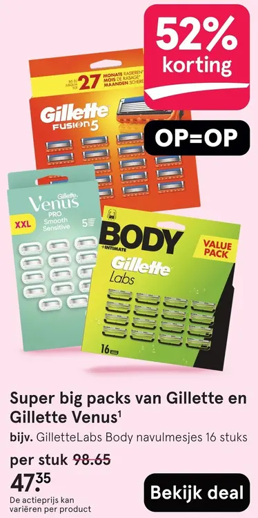 Aanbieding: Super big packs van Gillette en Gillette Venus