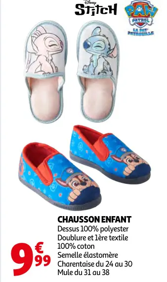 Promotie: Chausson enfant