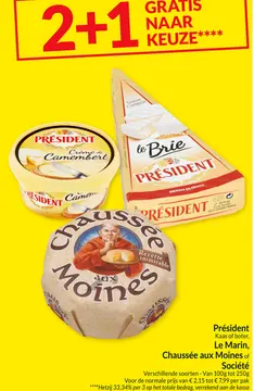Aanbieding: Président Kaas of boter, Le Marin, Chaussée 