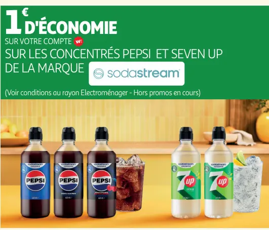 Promotie: Concentrés Pepsi et Seven Up
