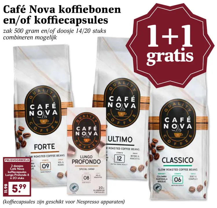 Aanbieding: Koffiebonen en/of koffiecapsules