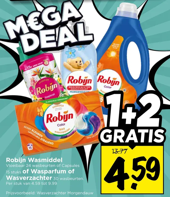 Aanbieding: Wasmiddel, wasparfum of wasverzachter