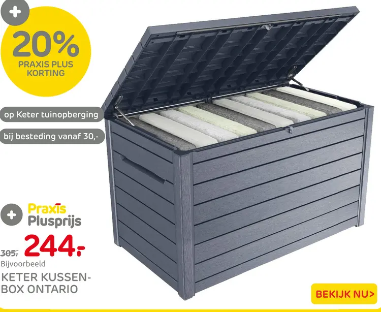 Aanbieding: Keter kussen-box ontario