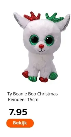 Aanbieding: Ty Beanie Boo Christmas Reindeer