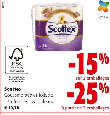 Offre: Coussiné papier-toilette
