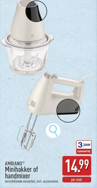 Promotie: Minihakker of handmixer