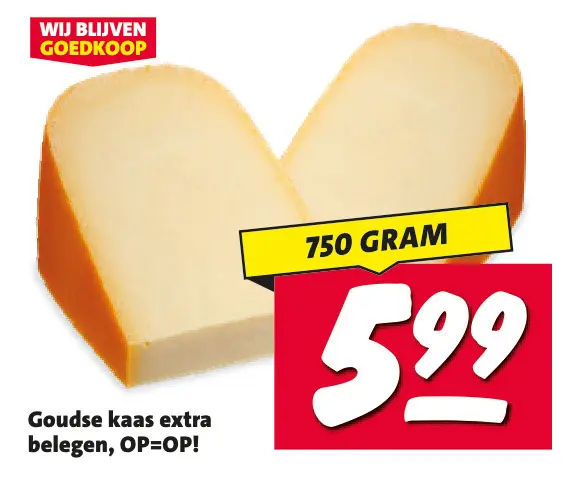Aanbieding: Goudse kaas extra belegen