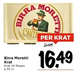 Aanbieding: Birra Moretti Krat