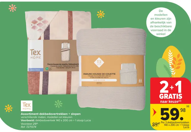 Promotie: Assortiment dekbedovertrekken + slopen