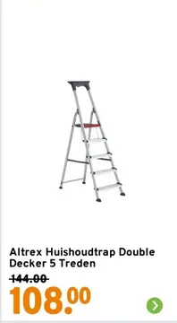 Aanbieding: Altrex Huishoudtrap Double Decker 5 Treden