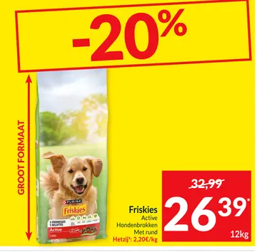 Aanbieding: Friskies Active Hondenbrokken Met rund
