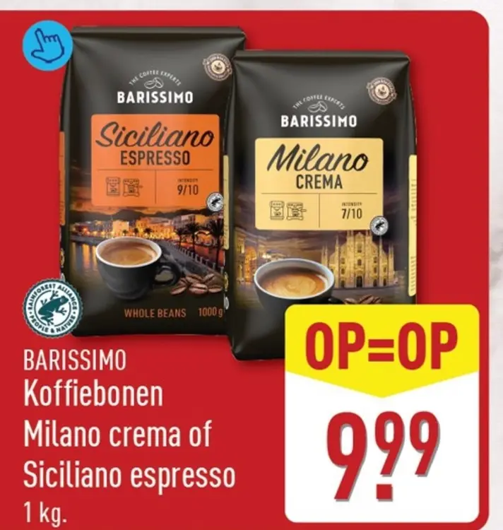 Aanbieding: Koffiebonen Milano crema of Siciliano espresso