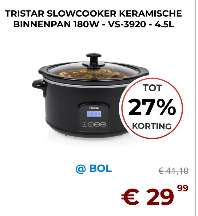 Aanbieding: Slowcooker keramische binnenpan