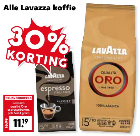 Aanbieding: Alle Lavazza koffie